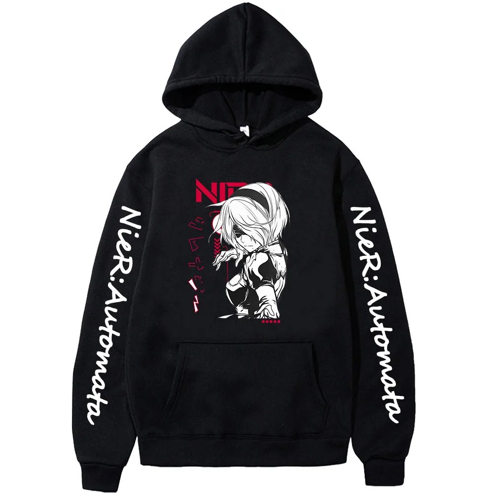 

Nie RAutomata 2B Manga/Comic Hoodies Harajuku Casual Sweatshirts Aesthetic Men/women Clothes Fashion Streetwear Cute Anime Hoody