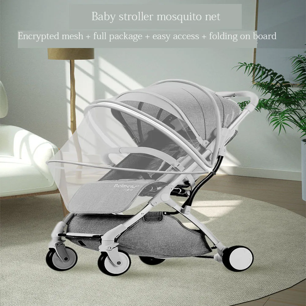 Baby Stroller Embroidered Mosquito Net Mosquito Net Full Cover Breathable Hood To Prevent Wind And Sand Insects