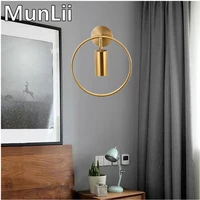munlii e27 wall lamp full metal indoor lighting single light source cylinder electroplating wardrobe shop showcase spotlight