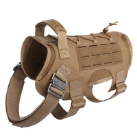 tactical dog harness breathable nylon working dog training molle vest adjustable for small medium large dogs