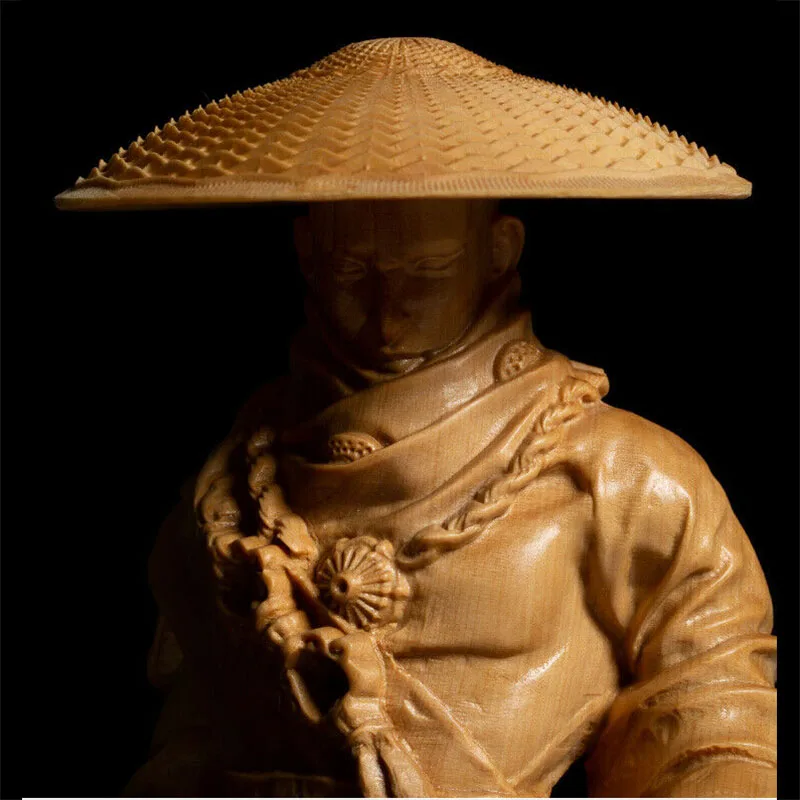 D181a — 29x11 9 фигурка самшита ручной работы: статуя монаха кунг-фу украшение для дома