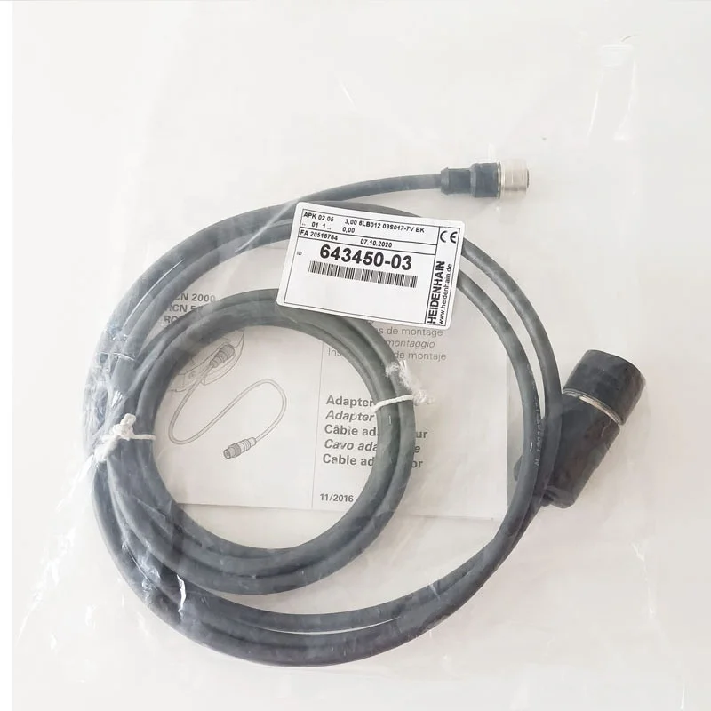 

HEIDENHAIN ID 643450-10 643 450-10 10m Sealed Linear Encoder Cable, Grating ruler Adapter Cable assembly