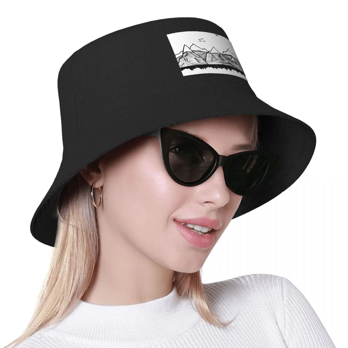 Горный пейзаж Панама головной убор Дерби косплей бейсбол Мужская Женская