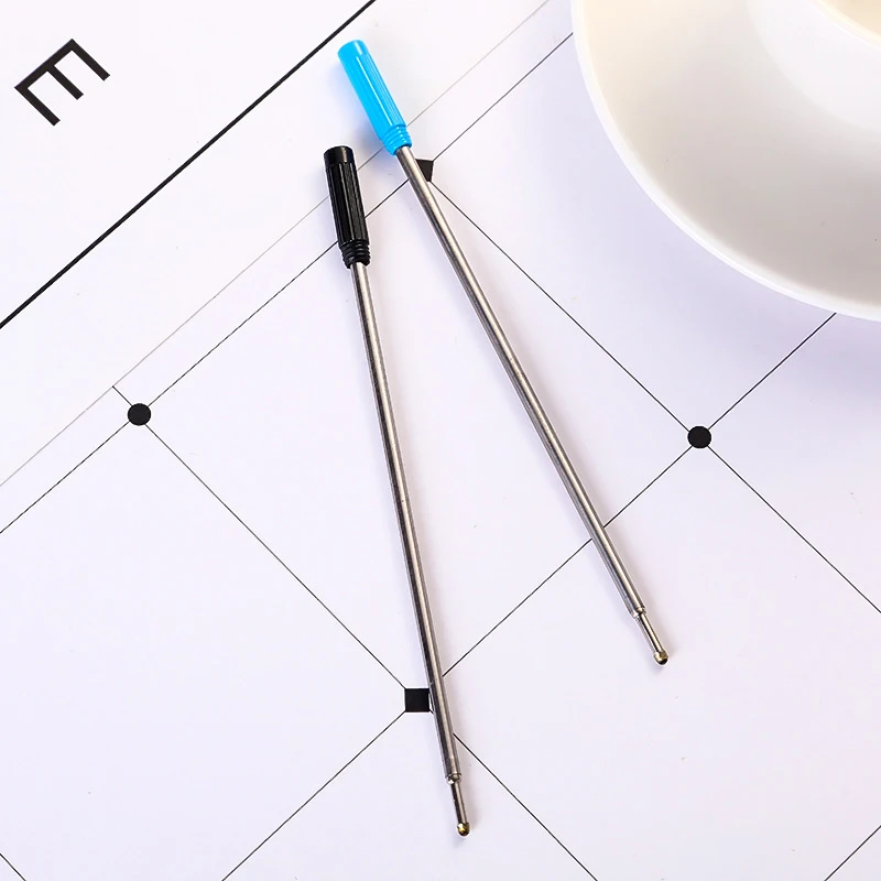 

10 Pcs/lot Rotating Metal Pen Refill Special Ballpoint Pen Refill Rod Cartridge Core Ink Recharge Black Blue Ink
