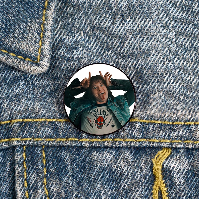 Винтажные броши на заказ Эдди мунсон гримаса булавка хеллфайер клуб рубашка