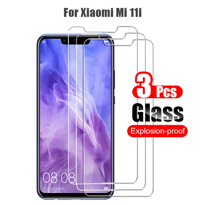 

3Pcs 9D Tempered Glass For Xiaomi Mi 11i Screen Protector HD Film