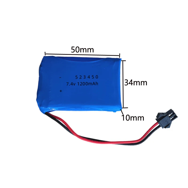 

7.4v Lithium Battery 523450 1200mah For Monitor Intercom Mobile Camera Equipment Instrument Intelligent Toys