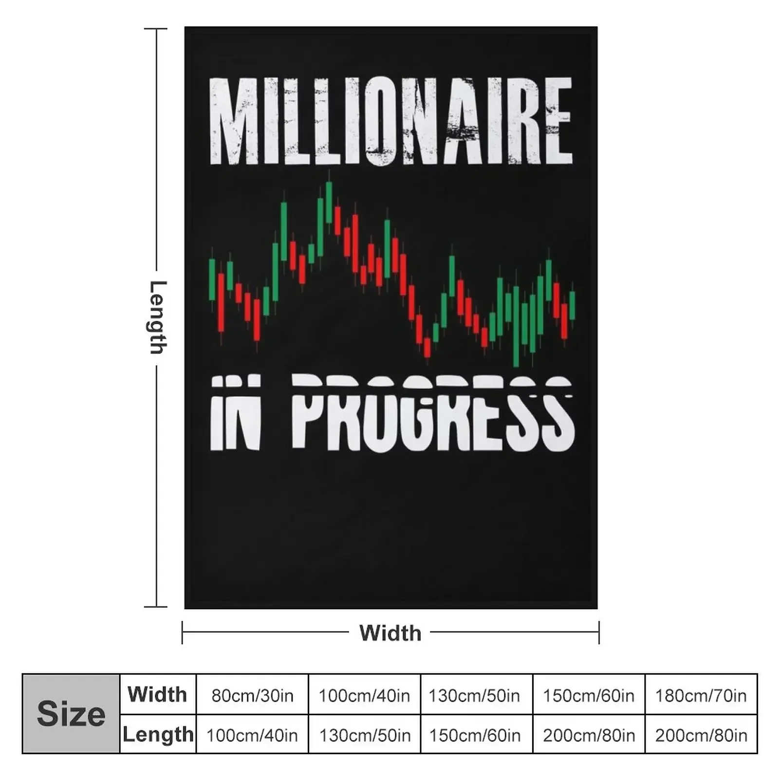 Миллионер в прогресе | Daytrader Trader Trading Плед Дизайнерская Пляжная Кровать Модные