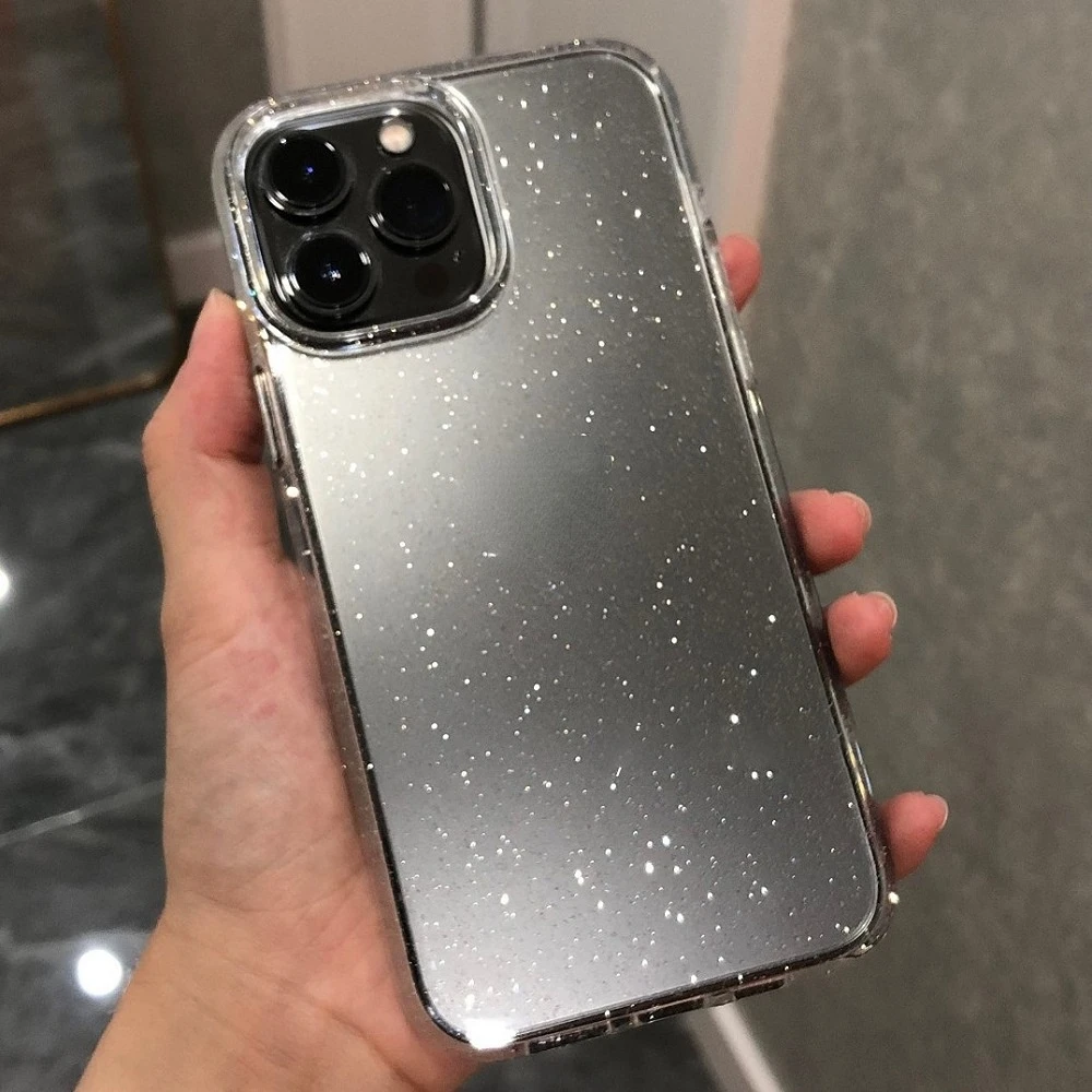 

Luxury Bling Glitter Clear Case For iPhone 14 13 12 11 Pro Max X XR XS 7 8 Plus SE 2022 Transprent Soft Acrylic Shockproof Cover