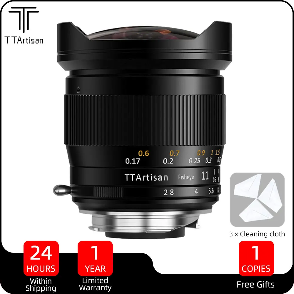 

TTArtisan 11mm f2.8 Full Frame Fisheye Lens for Leica M mount Camera M240 M10 M9 M9P M8 M7 M6 M3 Wide Angle Manual Lente