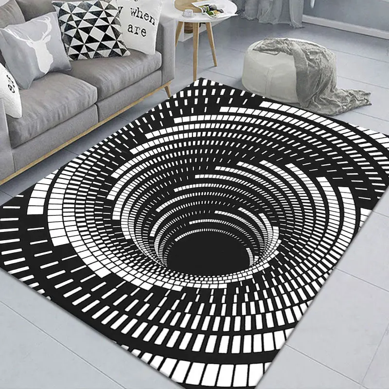 3D иллюзионный вихревой ковер для украшения комнаты подростков коврик входной