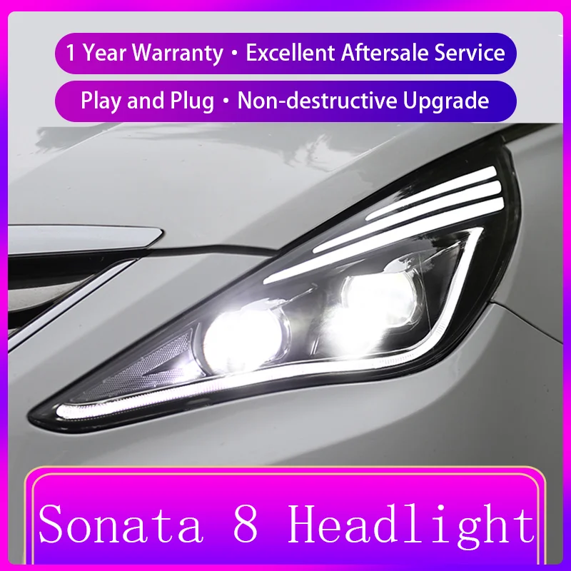 Автомобильные лампы для Hyundai Sonata 8 2011-2015 передние фары головного света