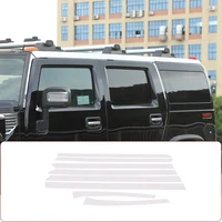 8 pcs for hummer h2 2003 2009 stainless steel car windshield on both sides of the roof edge decorative bright strip accessories