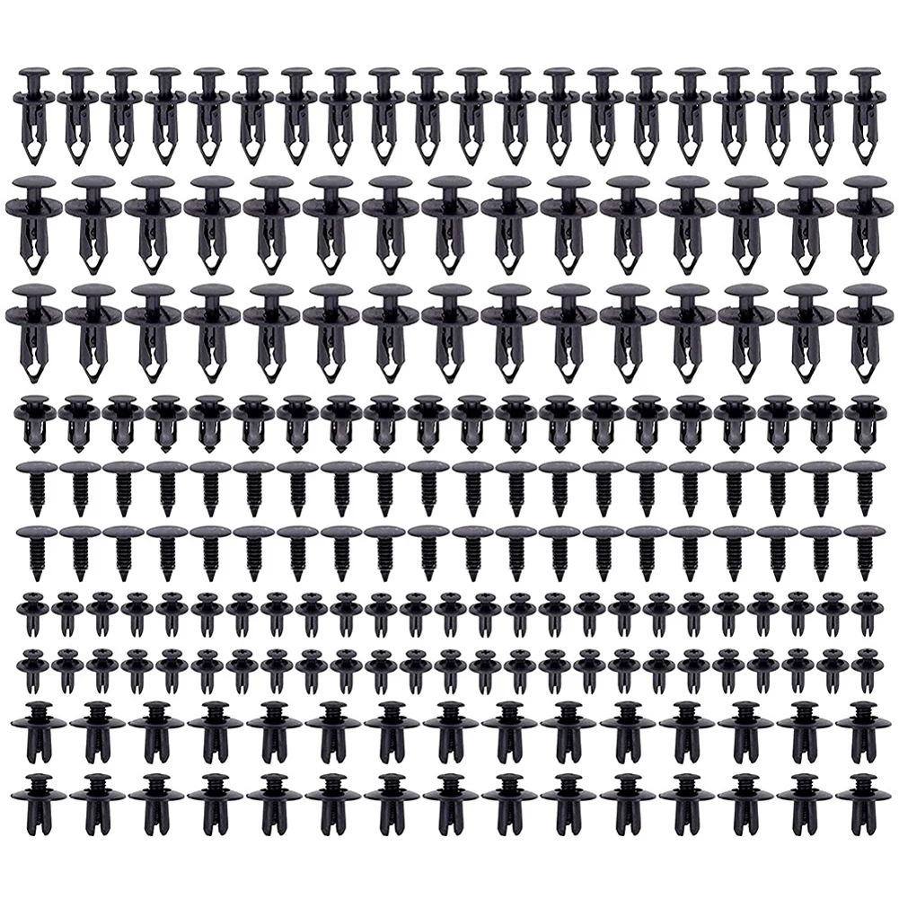 190 шт. клипсы для автомобильного брызговика 6 размеров пластиковые заклепки