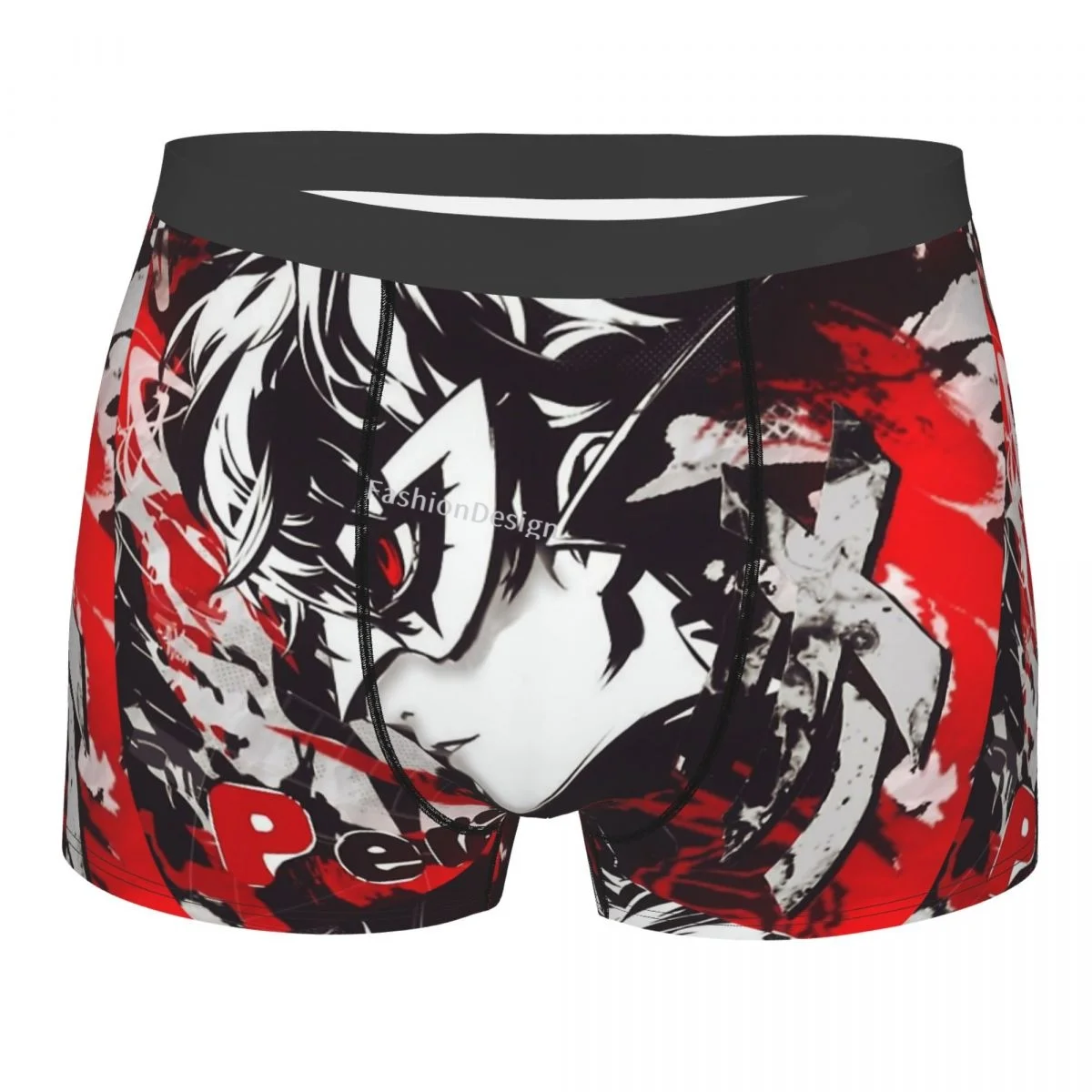 Persona 5 Morgana Game The Side Face Underpants Homme Panties Man Underwear Sexy Shorts Boxer Briefs images - 1