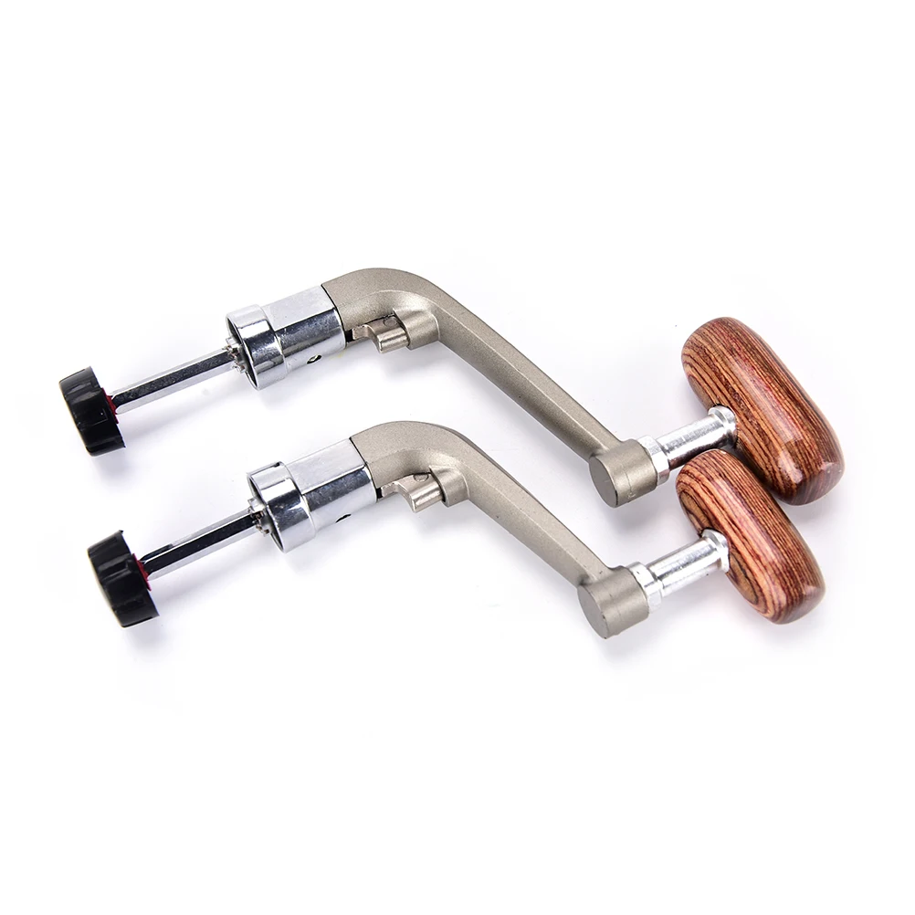 Folding Handle Stainless Steel Fishing Reel Wooden Handle Cr