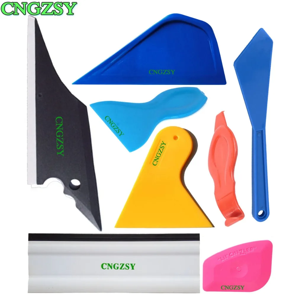 

Car Window Wrapping Tint Vinyl Installing Tool Long Handle Auto Film Scraper Corner Edge Tools Durable Soft Rubber Squeegee K81