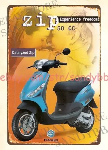 Скутер подарок для папы Piaggio Zip катализация металлическая жестяная вывеска