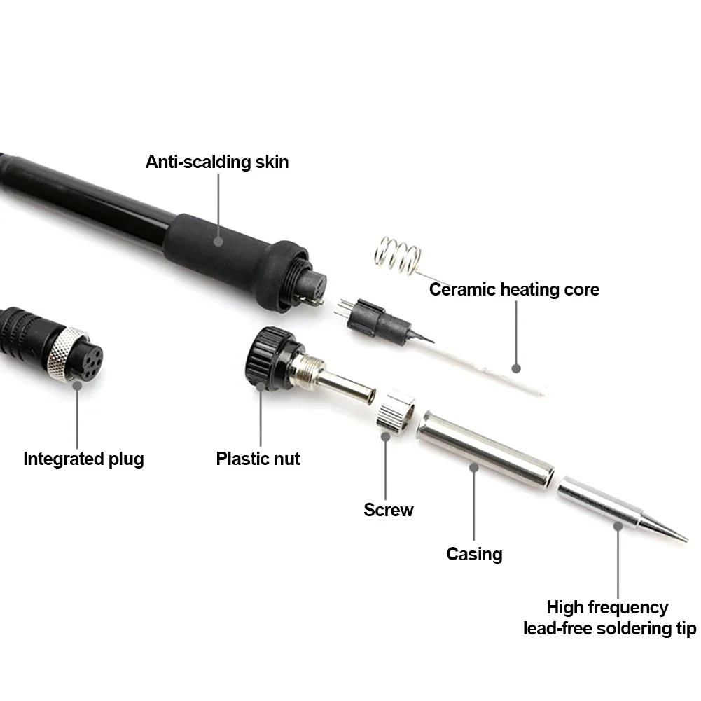 Адаптер для ручки паяльной станции ESD 852D 936 937D 898D 907 HAKKO корпус канила с железным