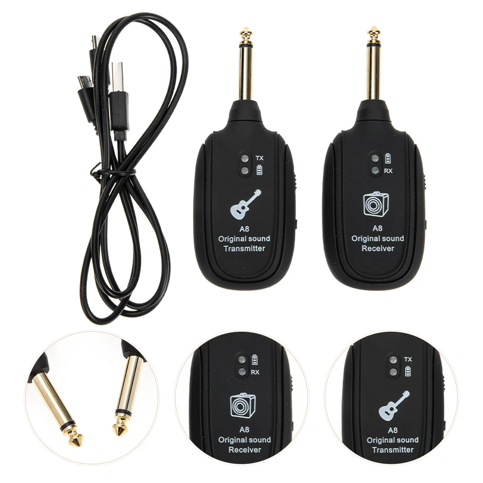 

1 Set Wireless Guitar Receiver Transmitter Guitar System Guitar Transceiver
