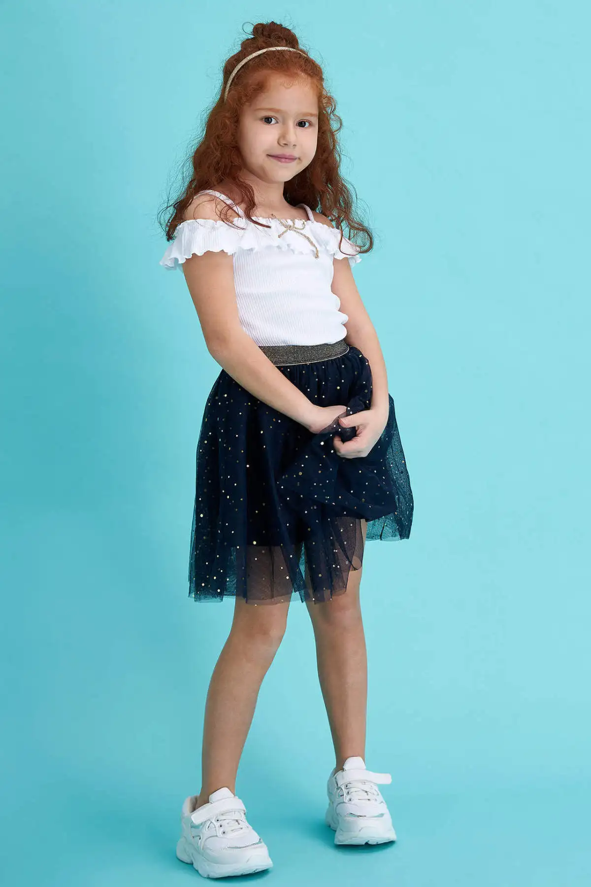 DeFacto весенние платья для девочек платье девочки с принтом юбка пачка детская