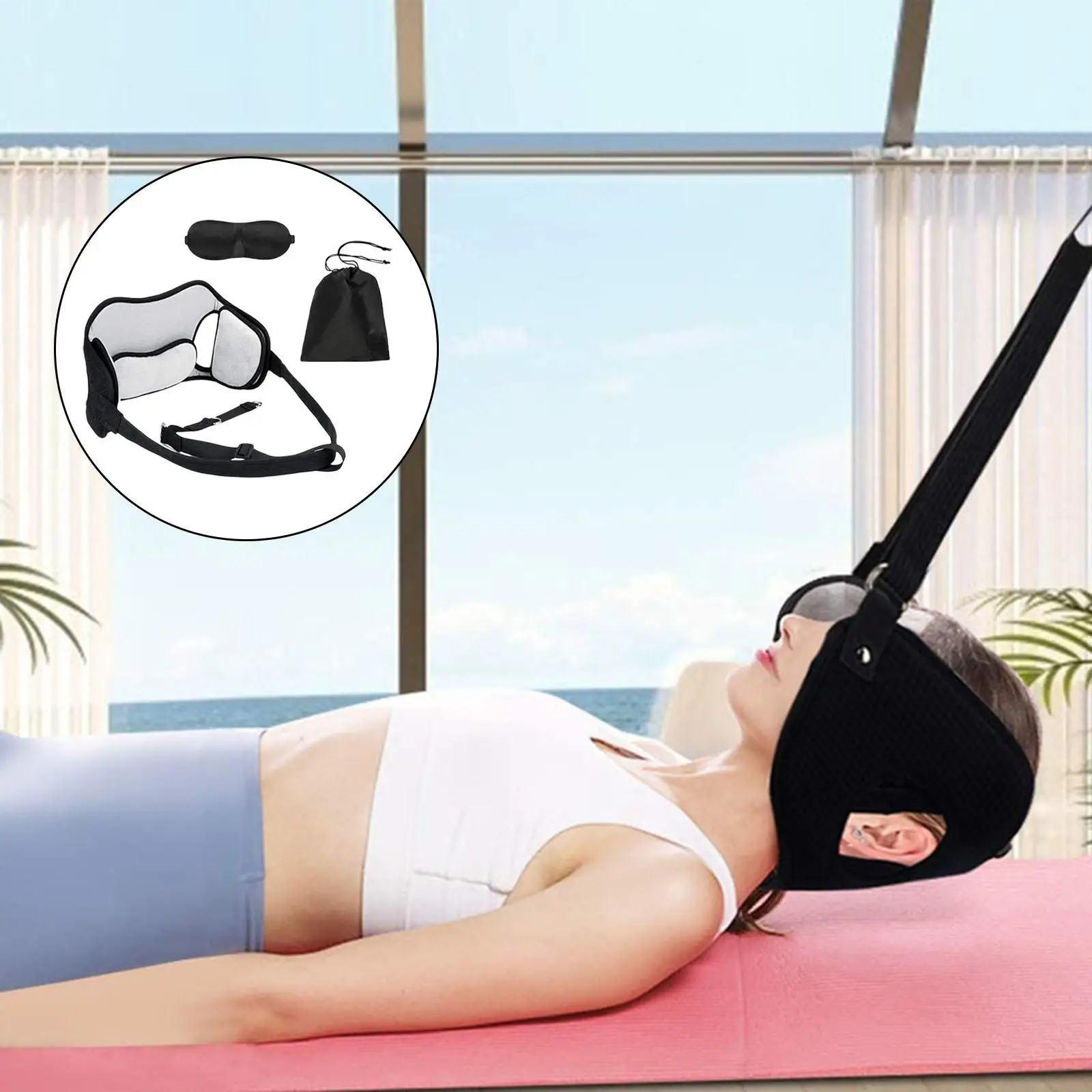 

Portable Cervical Neck Traction Device Neck Brace Neck Decompression Physical Head Hammock Neck Stretch Hammock