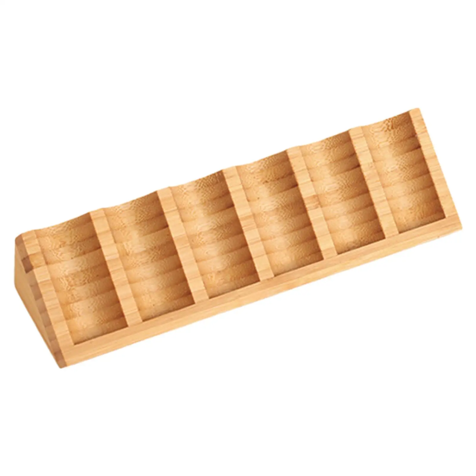 Essential Oil Display Rack 6 Slots Bamboo Countertop Shelf