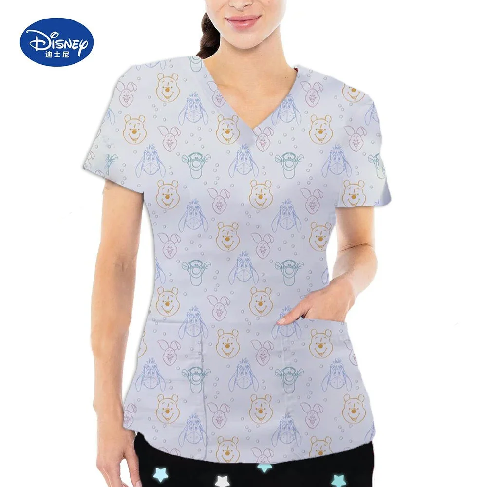 Винни-Пух косплей футболка с принтом медсестры и доктора короткими рукавами 3D