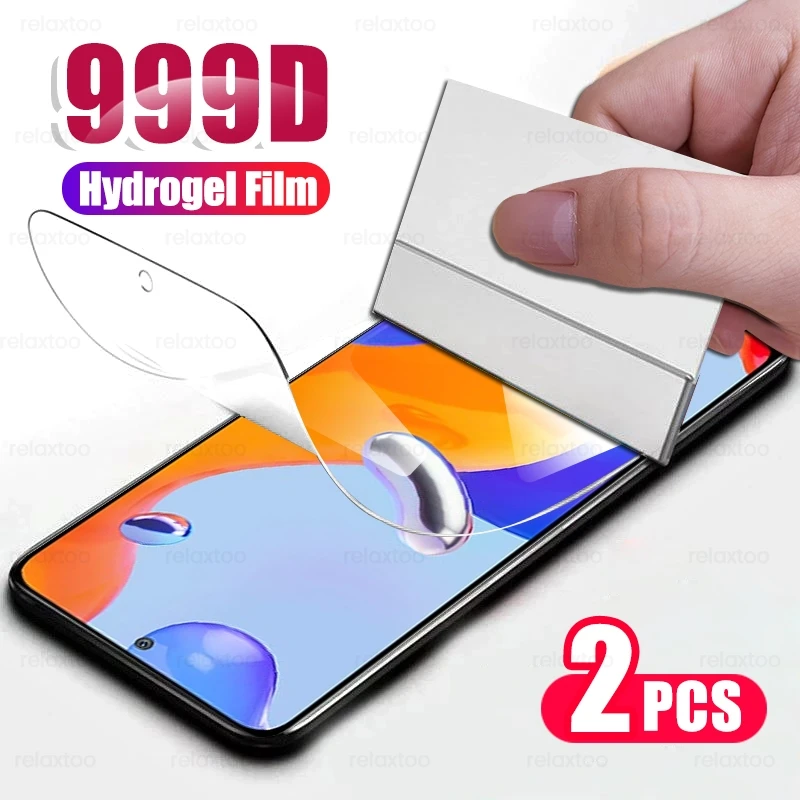 Изогнутая мягкая Гидрогелевая пленка 999D для Redmi Note 11 Pro защита экрана не стекло Redme