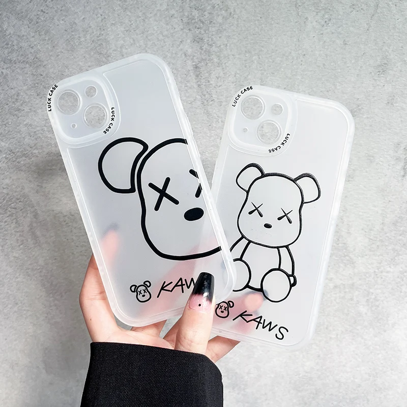 

Disney Fashion Cartoon Violent Bear Phone Case for iPhone 11 12 13 mini pro XS MAX 8 7 Plus X XR Cover