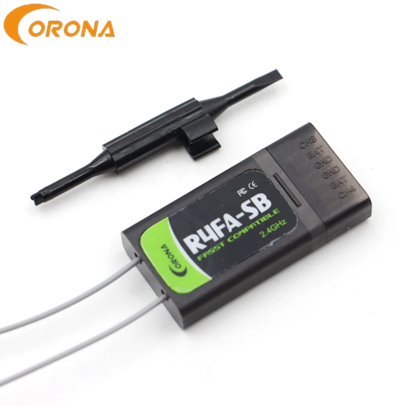 

100% Authentic CORONA R4FA-SB 4 Channel 2.4GHZ FUTABA FASST COMPATIBLE S.BUS RECEIVER FOR RC Quadcopter Compatible with 14SG
