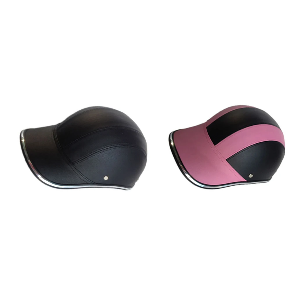 

Мотоциклетный полулицевой шлем защитное устройство для женщин и мужчин безопасный головной убор для верховой езды скутер бейсболка шапка, ...