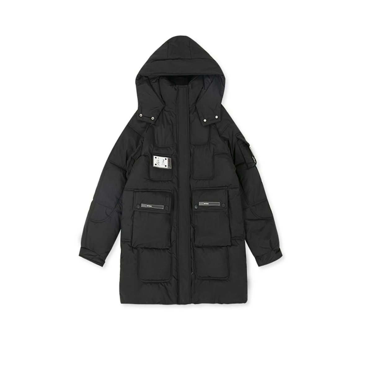 2022 Winter New Korean Zipper Stand Collar Cotton Shirt Women's Long Sleeve Loose Medium length Large Brand Down Cotton Coat