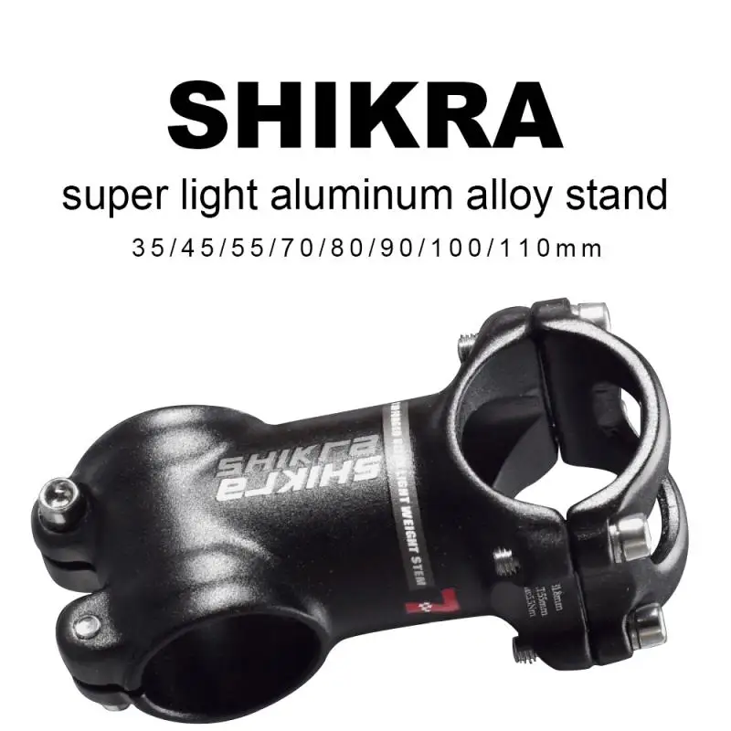 SHIKRA MTB Power Stem Road Bike Handlebar Stem Mount 31.8mm*35/45/55/65/70/80/90/100/110mm Mtb Table Bicycle Bridge Bike Parts