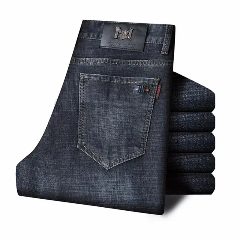 

New High Quality Youth Men's Cotton Four Seasons Stretch Fashion Loose Jeans Casual Pants Size 28-40