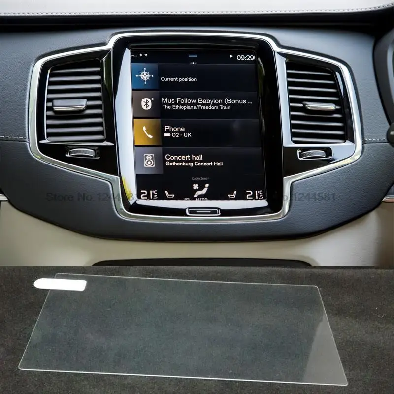 

8,7-дюймовая защитная пленка из закаленного стекла для Volvo XC90 S90 2015 2016 2017 2018 2019 20 Автомобильная защитная пленка для экрана с GPS-навигацией