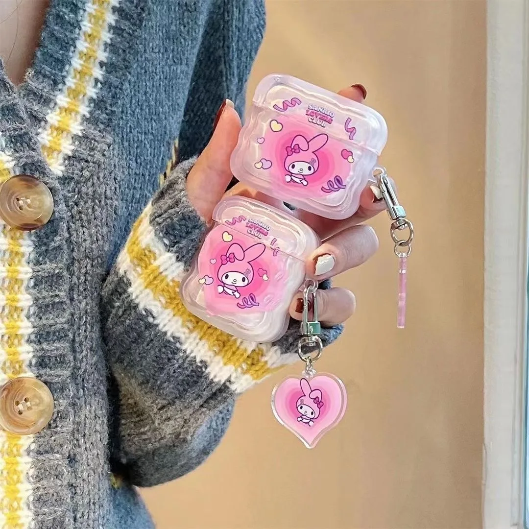 

Cartoon Sanrio Mymelody With Pendant for Apple AirPods 3 2 Case AirPods Pro 2 Case IPhone Earphone Accessories Air Pod Cover Y2k