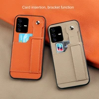 wrist strap phone case for vivo x70t x70 x70pro x60 card slot wallet case back cover case for vivo s12 s10pro vivox70pro case