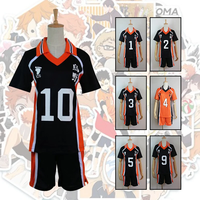 9 видов стилей Haikyuu Cosplay Костюм Karasuno школьный волейбольный клуб Hinata Shyouyou Kageyama Tobio
