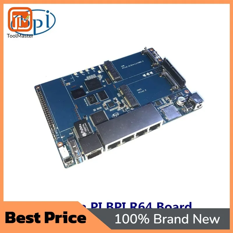 Фото 【Горячая распродажа】Banana PI BPI R64 MT 7622 Новейшая плата для разработки роутеров OEM с OpenWrt Linux, 4 гигабитными портами LAN и функцией AC Wi-Fi AP №1