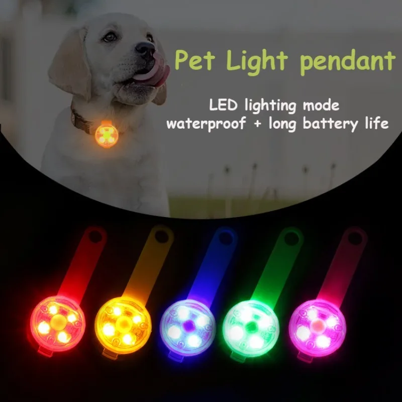 

Dog Collars Anti Loss LED Light Pendant Waterproof Safety Warning Flashing Light USB Rechargeable Dogs Cats Pets Accessories