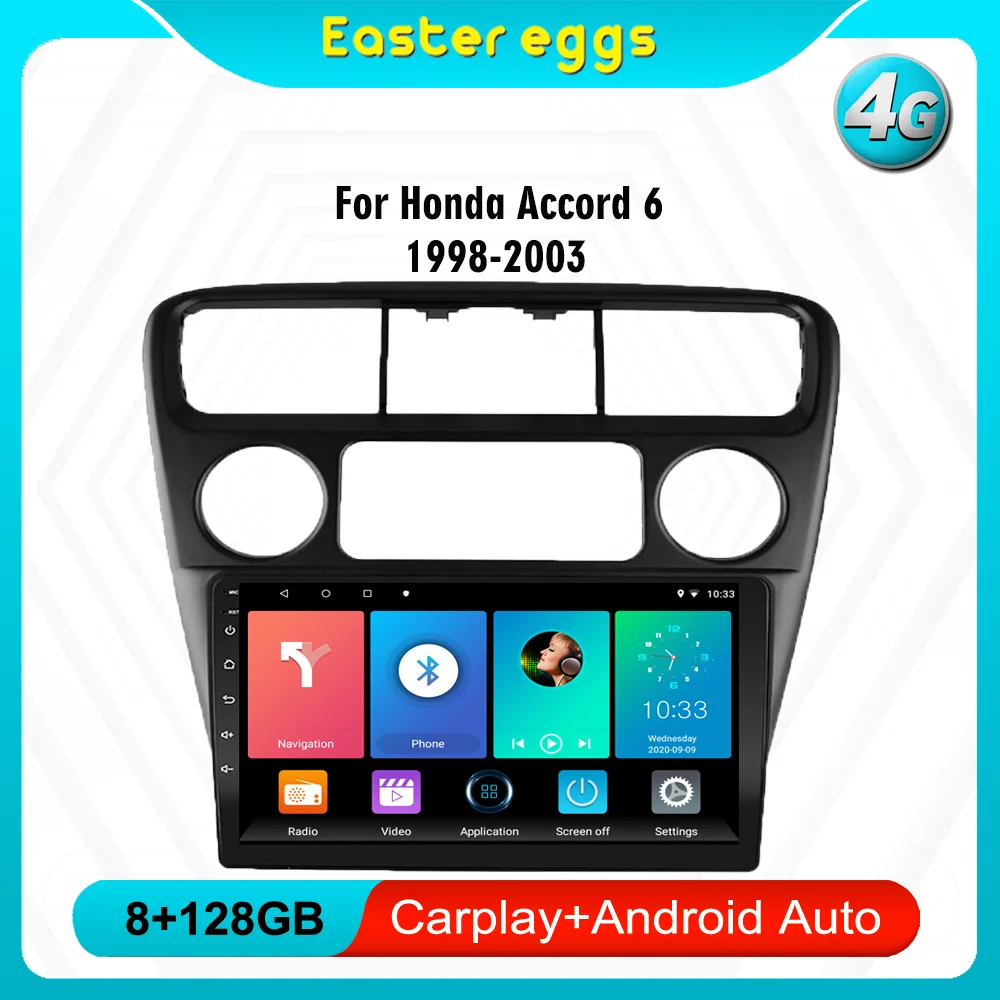 

2DIN Android 4G Carplay For Honda Accord 6 1998-2003 Car Radio Multimedia Video Player Navigation GPS Wifi FM Autoradio