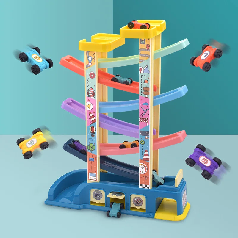 

Montessori Racing Track Toy For Kids 2 To 4 Years Old Parking Lot Car Racing Track Toys For Boys 1 Years Table Board Games Gifts