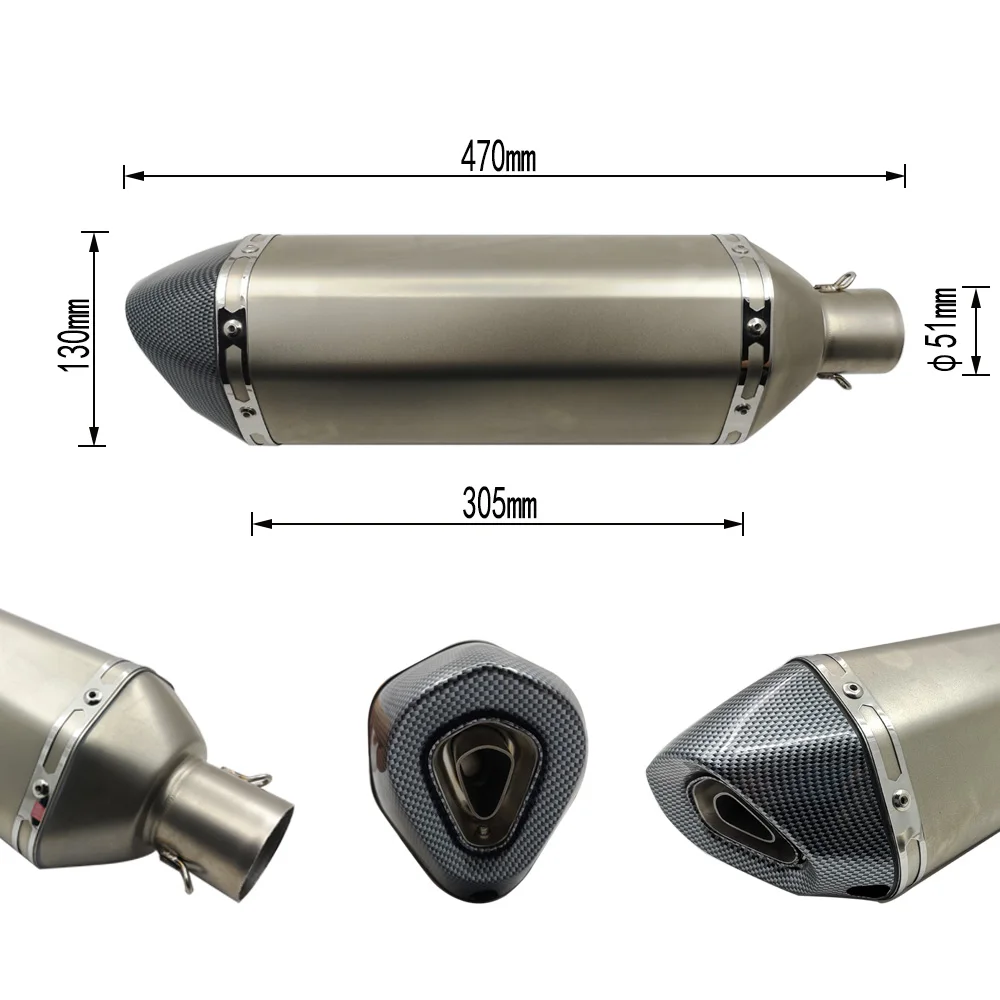 Модифицированный глушитель выхлопной трубы мотоцикла L130 шестигранный для 150-1000