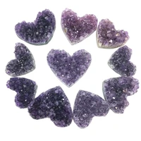 wholesale rough uruguay heart shaped amethyst geode cluster crystals healing stones natural crystal clusters