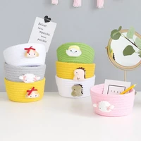 nordic cotton rope storage basket desktop snacks sundries key cosmetic organizer box container baby toys woven finishing baskets