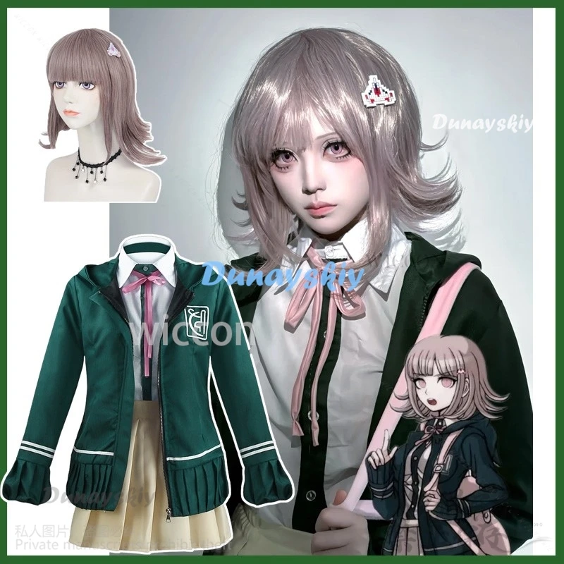 Аниме игра Danganronppaa косплей Nanami ChiaKi костюм Jk школьная форма платье куртка для
