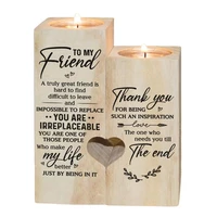 best friend candle holder you are irreplaceable make my life better teen friendship birthday gift wooden candle holder