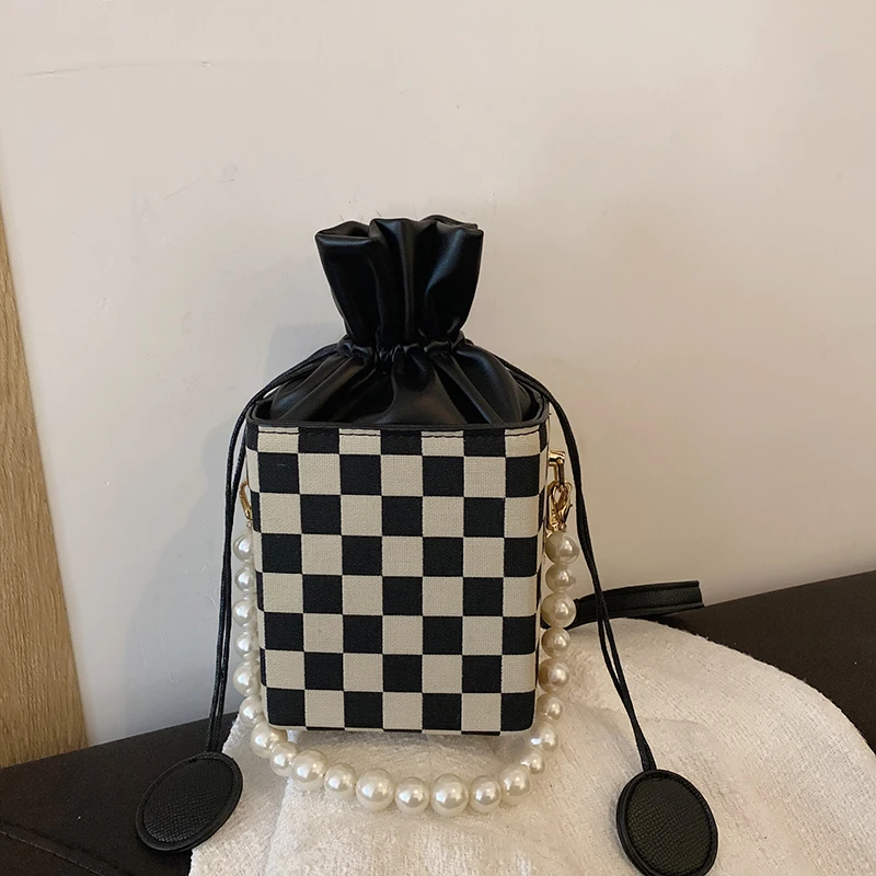 Женская сумка на плечо с цепочкой маленькая хлопчатобумажная Холщовая Сумка