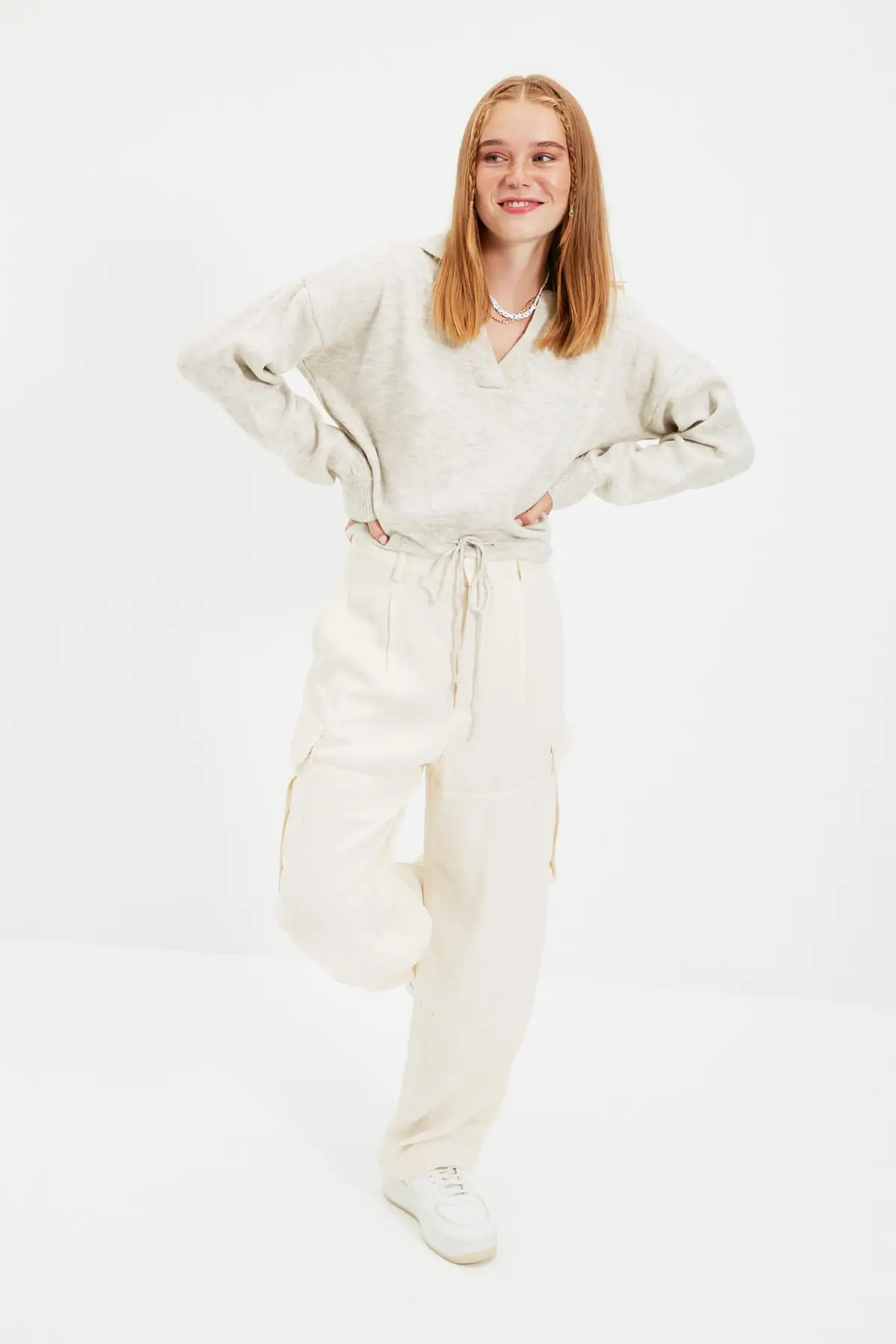 

Trendyol Collar Detailed Knitwear Sweater TWOAW22KZ1147